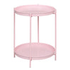 Ronde salontafel van BukkitBow van metaal met twee afneembare dienbladen, modern bijzettafel voor woonkamer of salon.