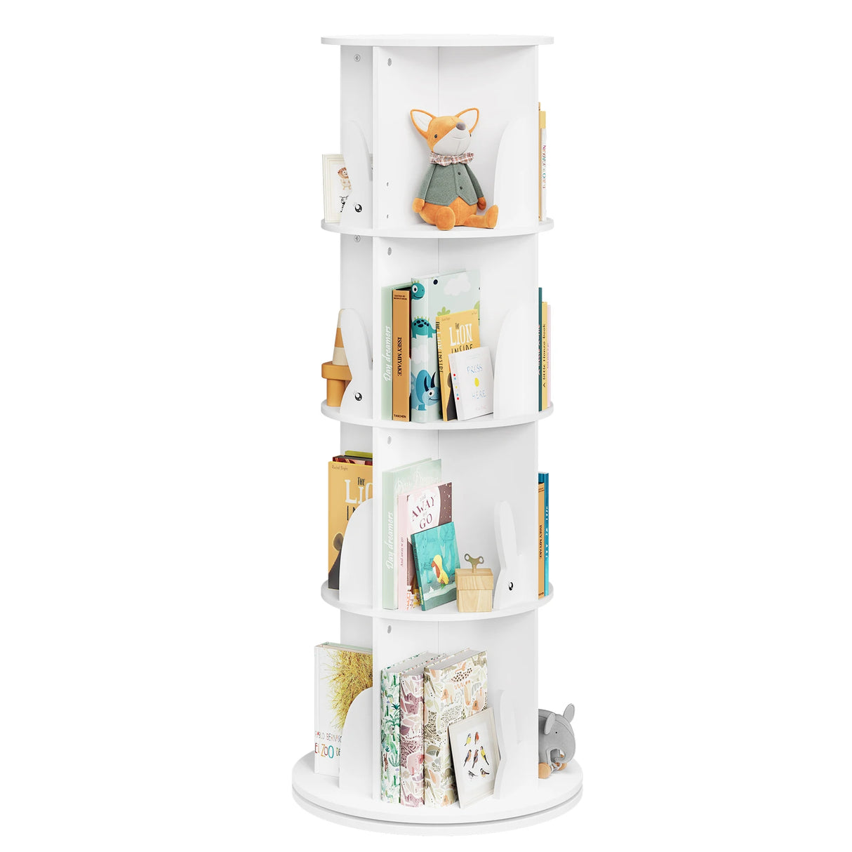 BukkitBow - Roterende Kinderboekenkast met Vakken - 360 Graden Draaibaar