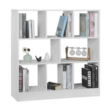 BukkitBow open boekenkast met 8 compartimenten, veilig ontwerp, veelzijdig gebruik, afmetingen 97,5x30x100cm, houten meubel