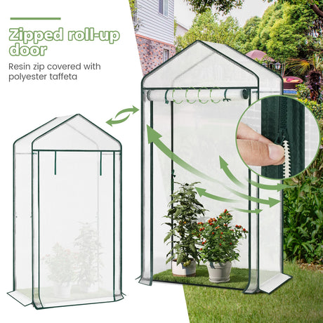 Ruime BukkitBow tomatenkas en plantenkas, 150 cm breed, met glazen panelen en metalen frame voor tuinplanten en tomaten.