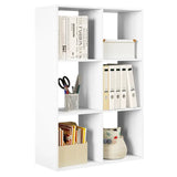 BukkitBow ruimtebesparende boekenkast met 6 kubusvakken, multifunctioneel en stabiel ontwerp, afmetingen 71x106x29cm.