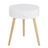 Scandinavisch nachtkastje BukkitBow van MDF en grenen met waterbestendige afwerking en anti-slip voeten, 38x38x47cm