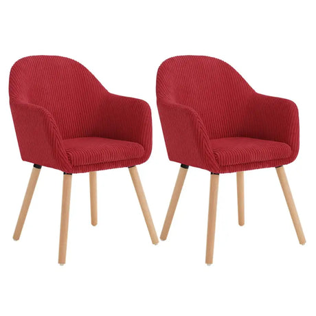 BukkitBow set eetkamerstoelen met comfortabele corduroy bekleding en verstelbare zithoogte van 49 cm, stevig en stabiel ontwerp