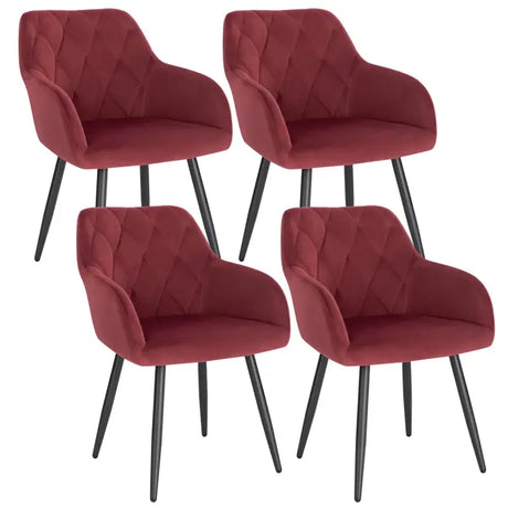 BukkitBow set eetkamerstoelen met ergonomisch ontwerp, gewatteerd zitvlak en stabiele, multifunctionele structuur, zithoogte 46,5 cm.