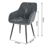 BukkitBow eetkamerstoel met ergonomisch ontwerp, gewatteerde zitting en stabiel frame, zithoogte 46,5 cm.