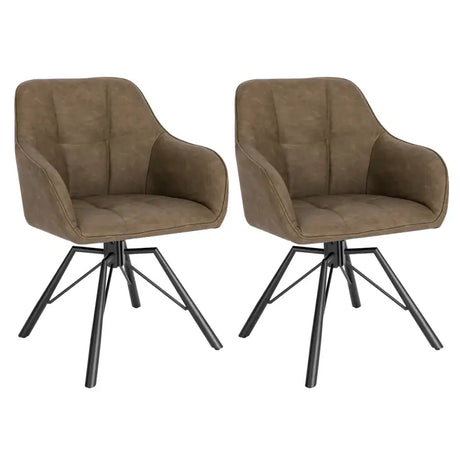 BukkitBow set eetkamerstoelen met dik gevoerde leren of fluwelen bekleding, 360 graden draaibaar, zithoogte 48 cm.
