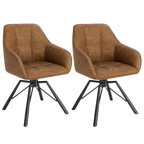 BukkitBow set eetkamerstoelen met dik gevoerde leren en fluwelen zittingen, 360 graden draaibaar, zithoogte 48 cm, elegante keukenstoelen