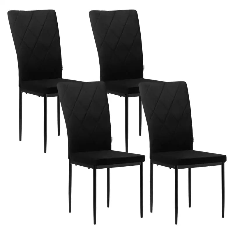BukkitBow set eetkamerstoelen met leren en fluwelen bekleding, metalen frame, zithoogte 46 cm, geschikt voor diverse interieurstijlen