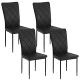BukkitBow set van leren en fluwelen eetkamerstoelen met metalen frame en zithoogte van 46 cm, geschikt voor diverse interieurstijlen.