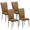 BukkitBow set eetkamerstoelen met leren en fluwelen zittingen, stevig metalen frame, zithoogte 46 cm, geschikt voor diverse interieurstijlen