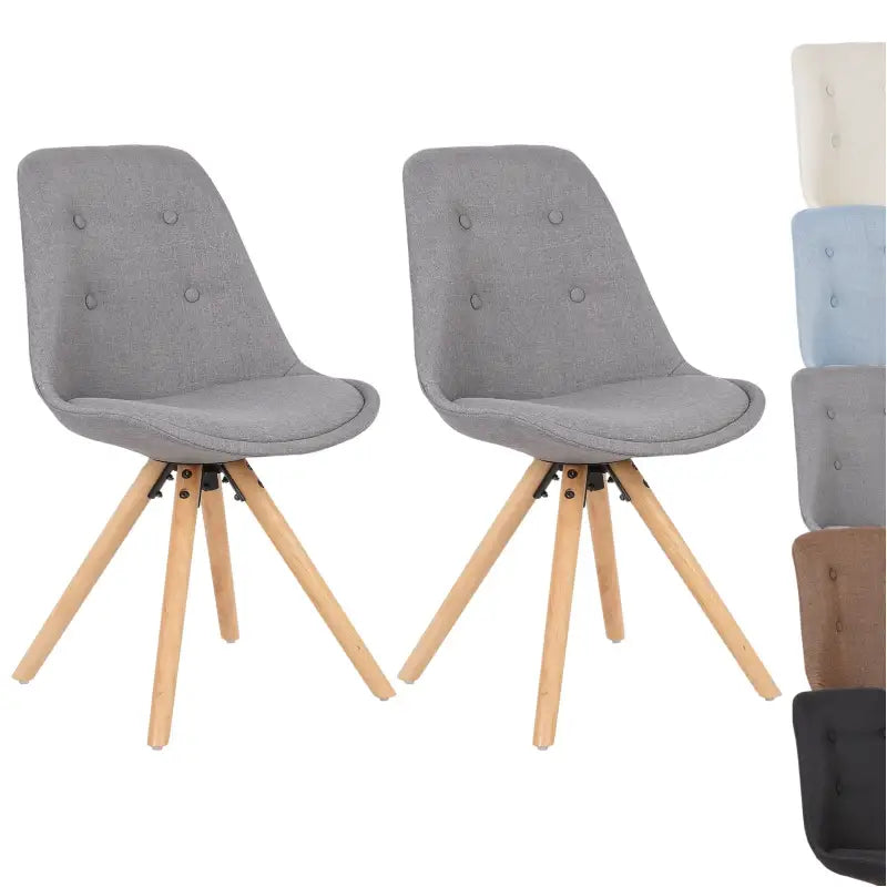 BukkitBow set van stijlvolle stoffen fluwelen eetkamerstoelen met ergonomisch zitcomfort en eenvoudige montage, zithoogte 46 cm.