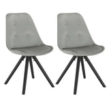 BukkitBow set van stijlvolle fluwelen eetkamerstoelen met ergonomisch zitcomfort en eenvoudige montage, zithoogte 46 cm.