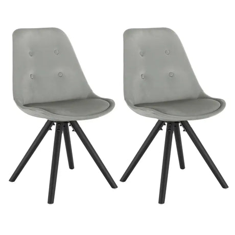 BukkitBow set van stijlvolle fluwelen eetkamerstoelen met ergonomisch zitcomfort en eenvoudige montage, zithoogte 46 cm.
