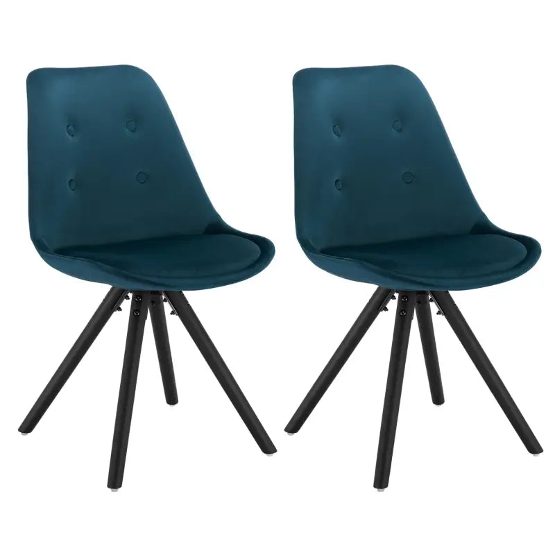 BukkitBow set van stijlvolle fluwelen eetkamerstoelen met ergonomisch zitcomfort en eenvoudige montage, zithoogte 46 cm.