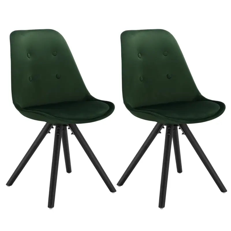 BukkitBow set van 4 stoffen fluwelen eetkamerstoelen met ergonomisch zitcomfort en stijlvolle ontwerpen, zithoogte 46 cm.