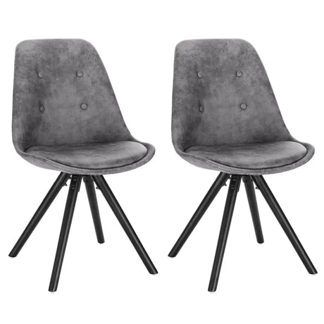 BukkitBow set van 4 stijlvolle fluwelen eetkamerstoelen met ergonomisch zitcomfort en eenvoudige montage, zithoogte 46 cm.