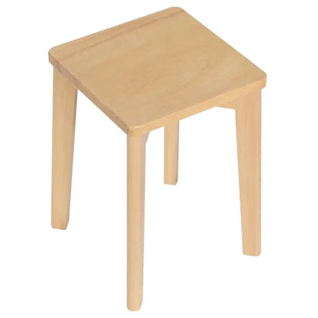 BukkitBow set houten krukken van natuurlijk beukenhout, stapelbaar, vochtbestendig, zithoogte 44,5 cm, geschikt als stoelen of bijzettafel.