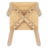 BukkitBow set houten krukken van natuurlijk beukenhout, stapelbaar, vochtbestendig en met een zithoogte van 44,5 cm.