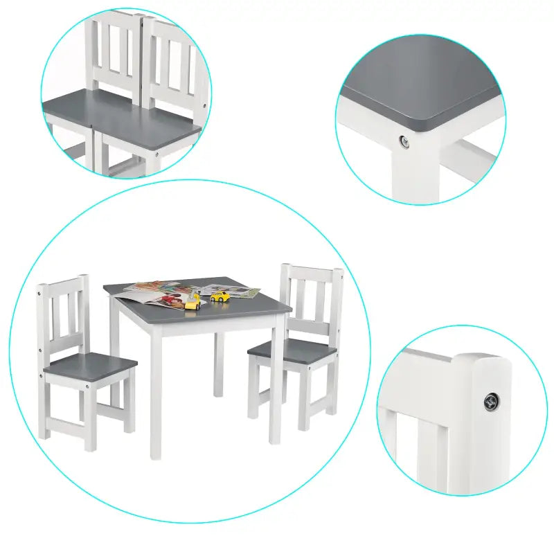 BukkitBow - Set Kindertafel met Stoelen - Veilig en Compact
