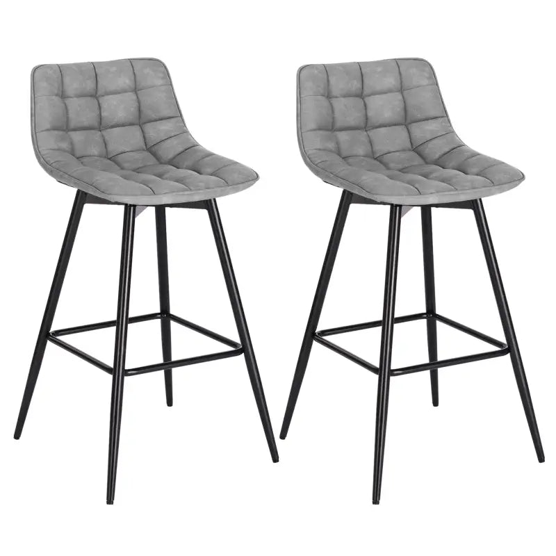 Set van 2 BukkitBow barkrukken in kunstleer of fluweel, 88 cm hoog met duurzaam metalen frame, stijlvolle zitopties.