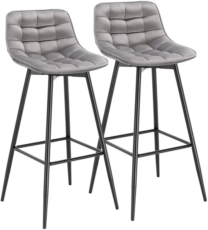 Set van 2 barkrukken van BukkitBow, kunstleer of fluweel, 88 cm hoog met metalen frame, comfortabele zit en duurzame constructie.
