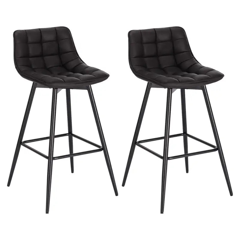 Set van twee BukkitBow barkrukken, kunstleer of fluweel, 88 cm hoog met duurzaam metalen frame, elegante zitopties voor bar of keuken