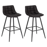Set van twee BukkitBow barkrukken, kunstleer of fluweel, 88 cm hoog met duurzaam metalen frame, elegante zitopties voor bar of keuken
