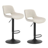 Set van 2 verstelbare, draaibare barkrukken van linnen van BukkitBow, modern design voor comfortabele zitplaatsen.