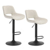Set van 2 verstelbare, draaibare barkrukken van linnen van BukkitBow, modern design voor comfortabele zitplaatsen.