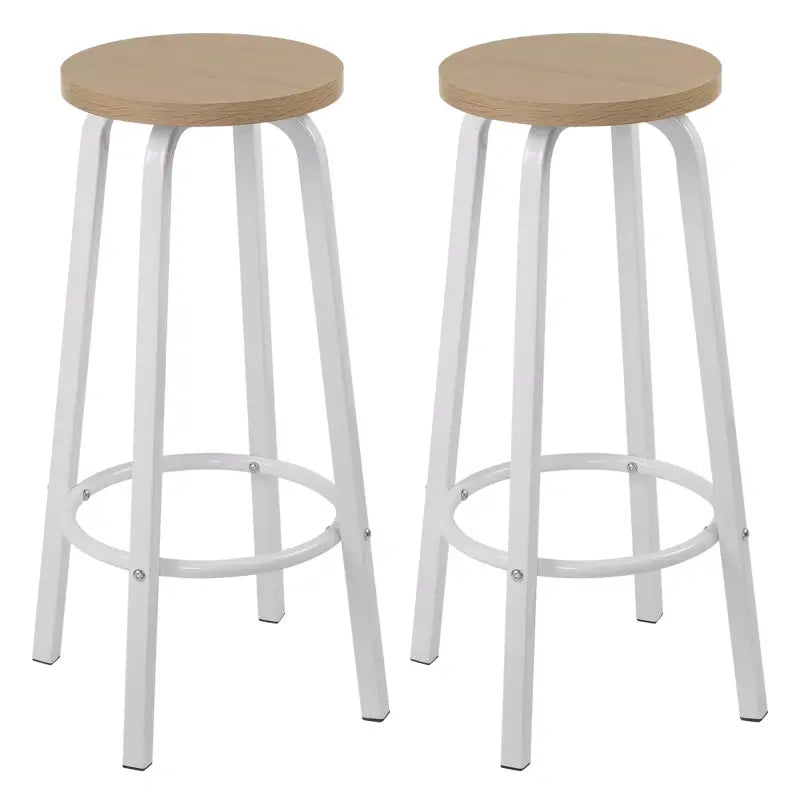 Set van 2 BukkitBow barkrukken met stevig metalen frame, ergonomisch design en voetensteun, zithoogte 72 cm.