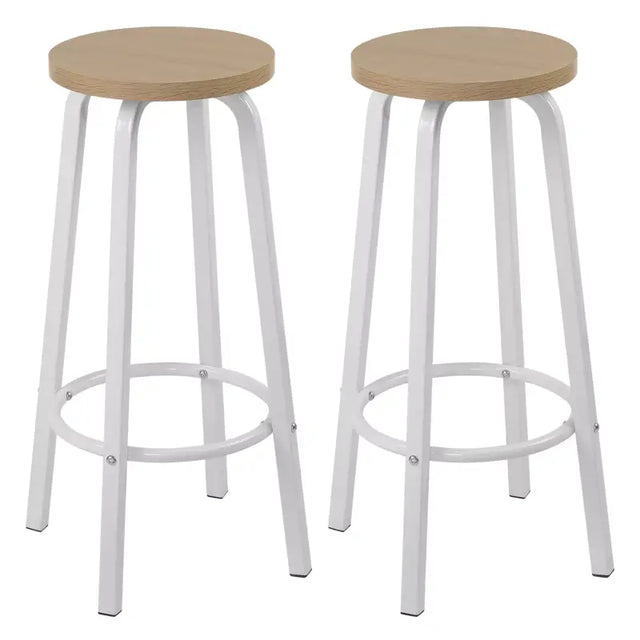 Set van 2 BukkitBow barkrukken met stevig metalen frame, ergonomisch design en voetensteun, zithoogte 72 cm.