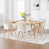 Set van 2 BukkitBow eetkamerstoelen met fluwelen bekleding, armleuningen en houten poten, gestoffeerd voor comfort en stijl