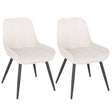 Set van 2 BukkitBow eetkamerstoelen met fluweel of kunstleer, metalen frame, 81,5 cm hoog, modern design.