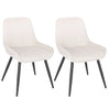 Set van 2 BukkitBow eetkamerstoelen met fluweel of kunstleer, metalen frame, 81,5 cm hoog, modern design.