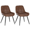 Set van 2 moderne BukkitBow eetkamerstoelen met fluweel of kunstleer en metalen frame, 81,5 cm hoog, elegant design.