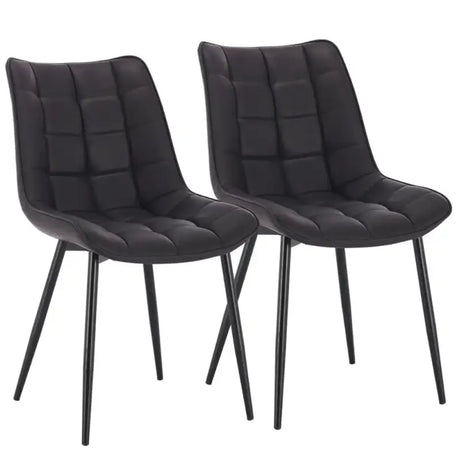 Set van 2 BukkitBow eetkamerstoelen met leren, stoffen en fluwelen bekleding, metalen poten en ergonomisch ontwerp, zithoogte 46 cm.