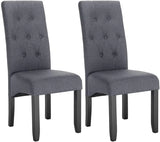 BukkitBow set van 2 eetkamerstoelen met linnen en fluwelen zitting, massief houten poten, ergonomisch en veelzijdig design.
