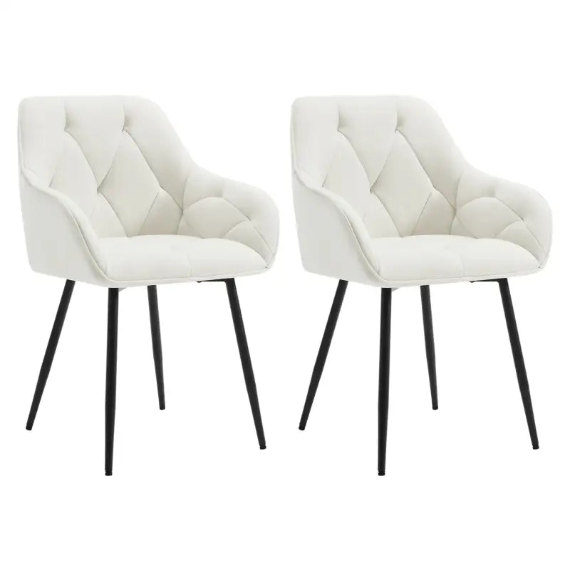 BukkitBow set van 2 velvet en metalen eetkamerstoelen met ergonomisch ontwerp en 120 kg draagvermogen.