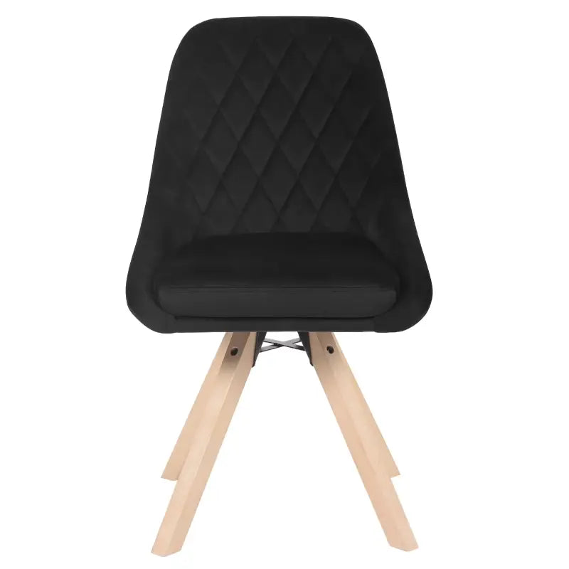 Set van 2 BukkitBow fluwelen draaistoelen met beukenhouten poten, multifunctioneel en comfortabel, zithoogte 46 cm.