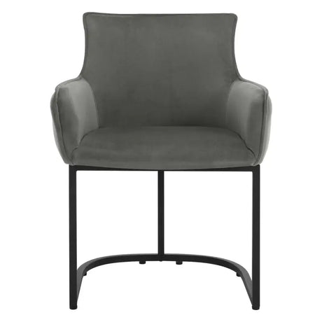 Set van 2 BukkitBow fluwelen eetkamerstoelen met metalen poten, stabiel en comfortabel, zithoogte 46,5 cm.