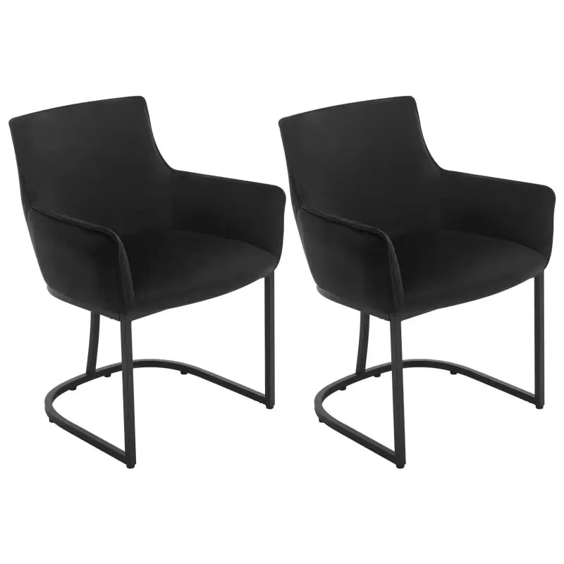 BukkitBow set van 2 fluwelen eetkamerstoelen met metalen poten, stabiel en comfortabel, zithoogte 46,5 cm.