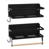 Set van 2 kruidenrekken van BukkitBow, metalen en houten stangen, modern en ruimtebesparend voor keukenkast gebruik.