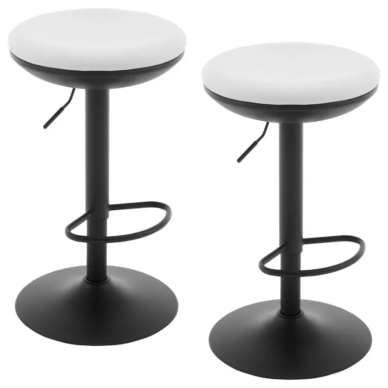 BukkitBow set van 2 verstelbare barkrukken met elastische stof en metalen frame, 360° draaibaar en ruimtebesparend.