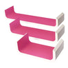 Set van 3 lange wandplanken van MDF in diverse kleuren, ideaal voor boeken en decoratie, door BukkitBow.