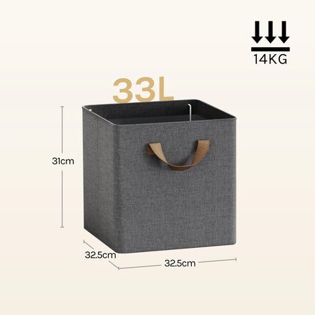 BukkitBow set van 3 opvouwbare stoffen opbergdozen voor kleding en speelgoed, flexibel en ruimtebesparend opbergoplossing