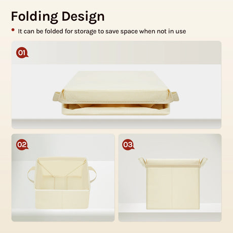 BukkitBow set van 3 of 5 opvouwbare stoffen opbergdozen met deksel, praktische organizer voor thuis en kantoor