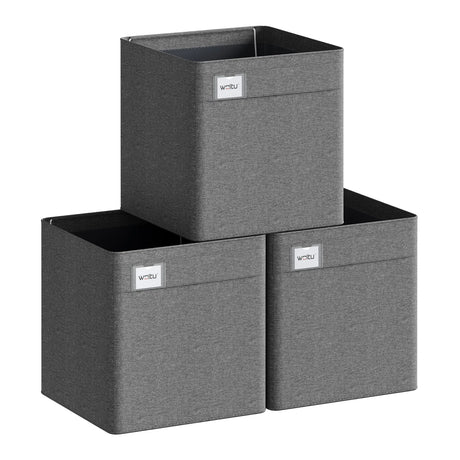 Set van 3 of 5 opvouwbare stoffen opbergdozen van BukkitBow, organizer cubes voor nette opslag en organisatie.