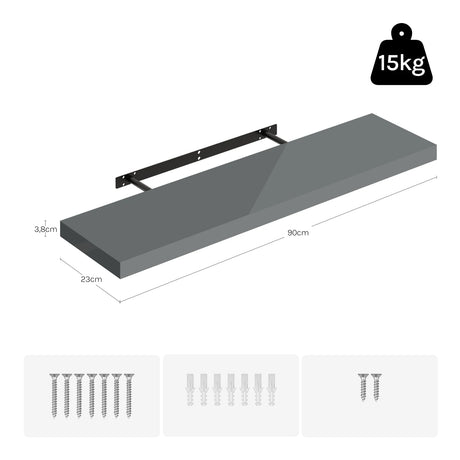 BukkitBow set van 3 zwevende wandplanken, fotoplank en muurdecoratie voor stijlvolle muurdecoratie en opbergruimte