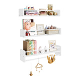 Set van 3 houten zwevende wandplanken van BukkitBow, ideaal als boekenrek voor de kinder- of tienerkamer.