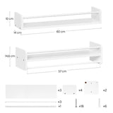 Set van 3 houten zwevende wandplanken van BukkitBow, ideaal als boekenrek of decoratie voor de kinderkamer.